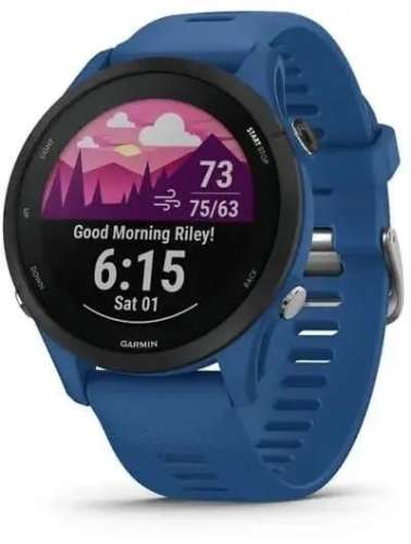 Смарт-часы Garmin Forerunner 255,  33мм,  1.3",  синий/черный [010-02641-11]